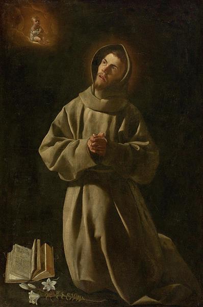 Apparition of Jesus Child to St. Anthony of Padua, 1630 - Франсіско де Сурбаран