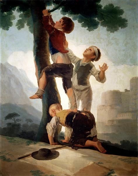 Boys Climbing a Tree - Francisco Goya