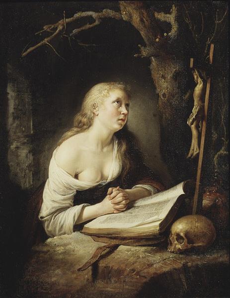 The Penitent Magdalen - Герард Доу