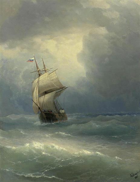 Ship at Sea - Ivan Konstantinovich Aivazovskii