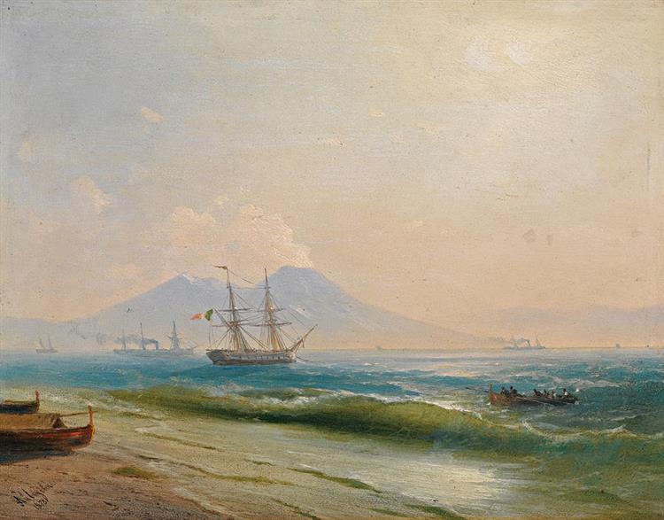 View of Mount Vesuvius - Iwan Konstantinowitsch Aiwasowski