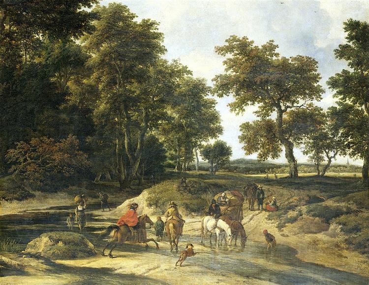 The ford - Jacob van Ruisdael