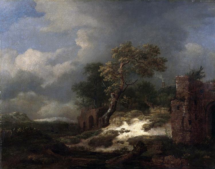 Landscape with ruins - Якоб Исаакс ван Рёйсдал