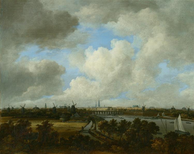 View on the Amstel from Amsteldijk - Якоб Ізакс ван Рейсдал