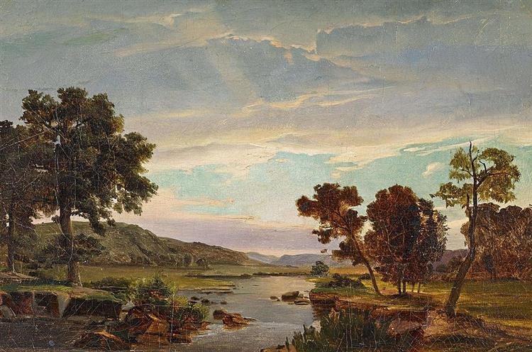 Romantic Landscape - Карл Фридрих Лессинг