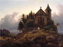 Chapel on the Edge of the Wood - Carl Friedrich Lessing
