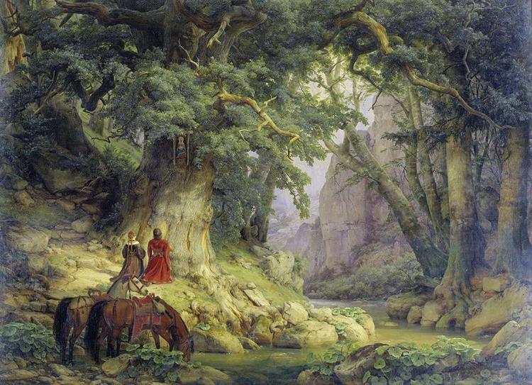 The Thousand-year-old Oak, 1837 - Карл Фридрих Лессинг