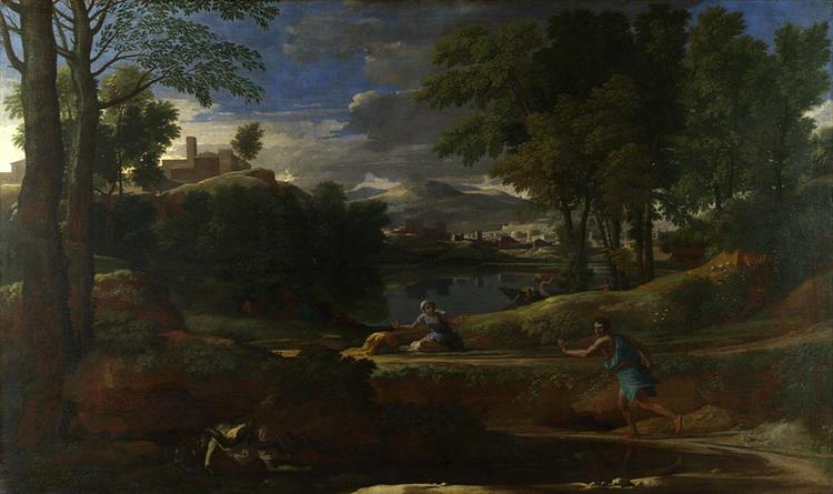 Landscape with a Man Killed by a Snake - Nicolas Poussin