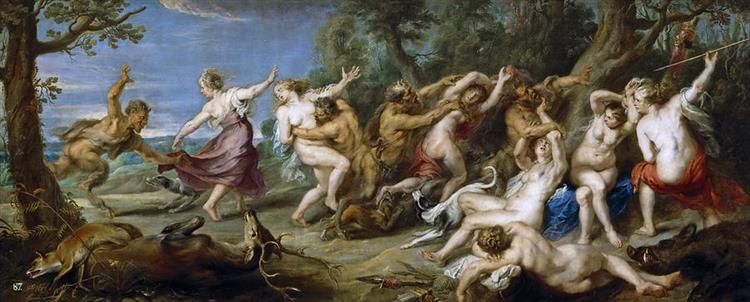 Diana and her Nymphs Surprised by the Fauns, 1638 - 1640 - Peter Paul Rubens