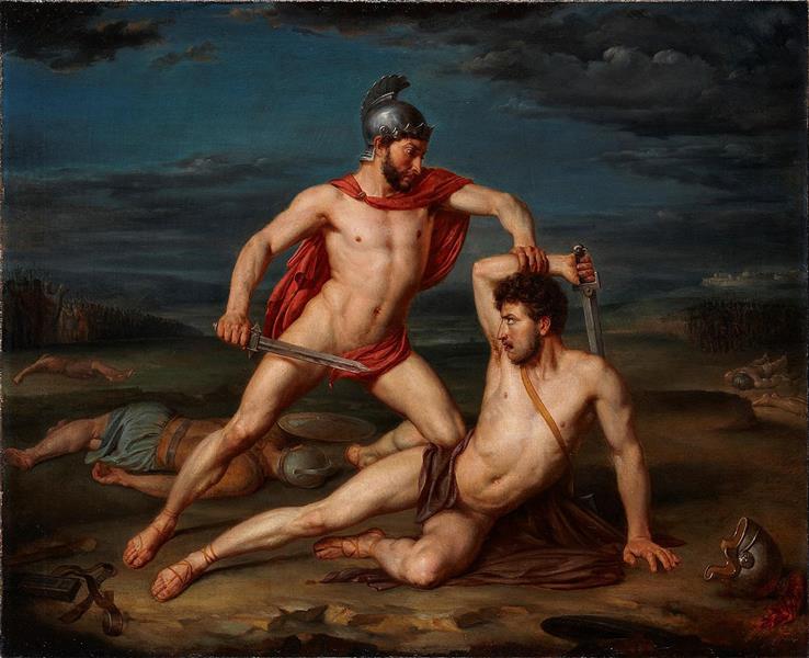Achilles Defeating Hector - Rafael Tegeo - WikiArt.org