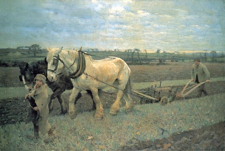 Ploughing, 1889 - Sir George Clausen