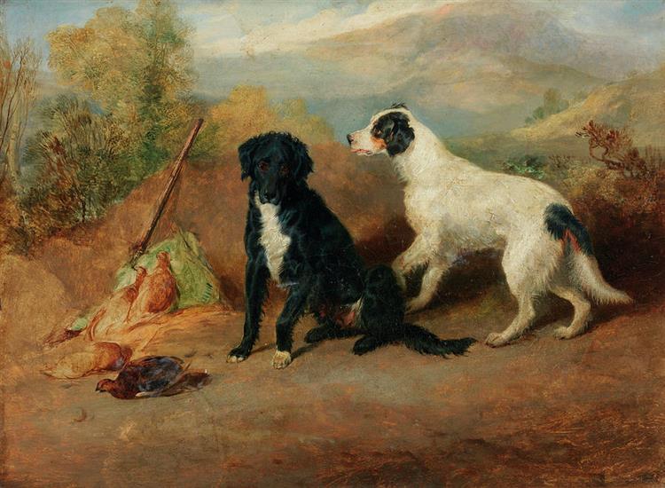 Mr Stott's favourite dogs - Edwin Henry Landseer
