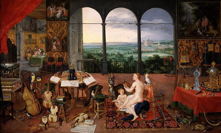 Allegory of Hearing Sense of Hearing Or Hearing - Jan Brueghel, o Velho