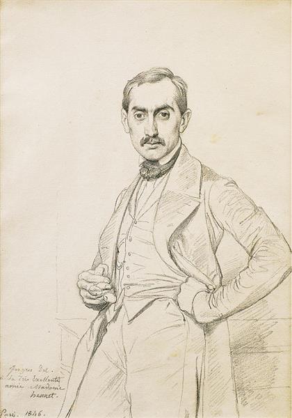 Portrait of Alphonse Hennet De Goutel, 1846 - 安格爾