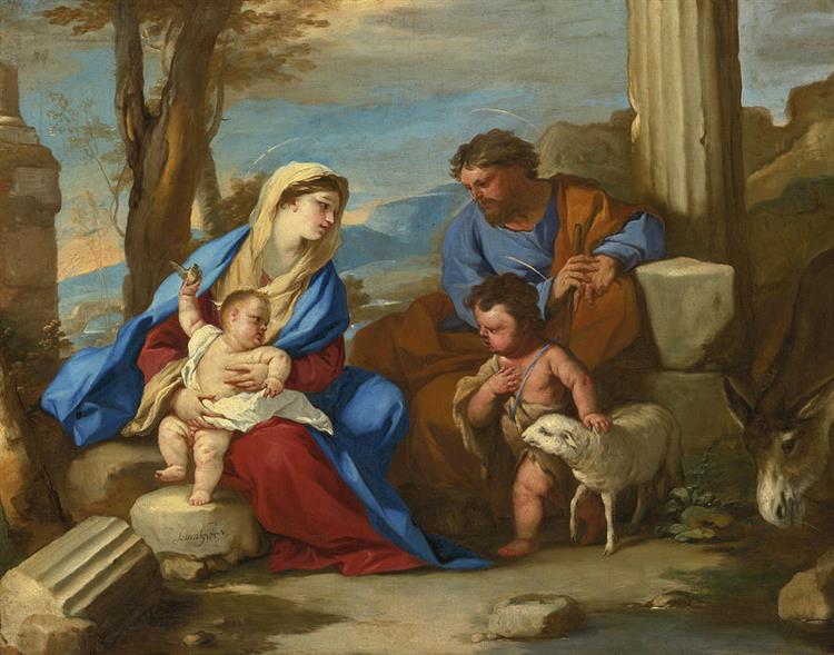 Holy Family with the Young Saint John the Baptist - Luca Giordano