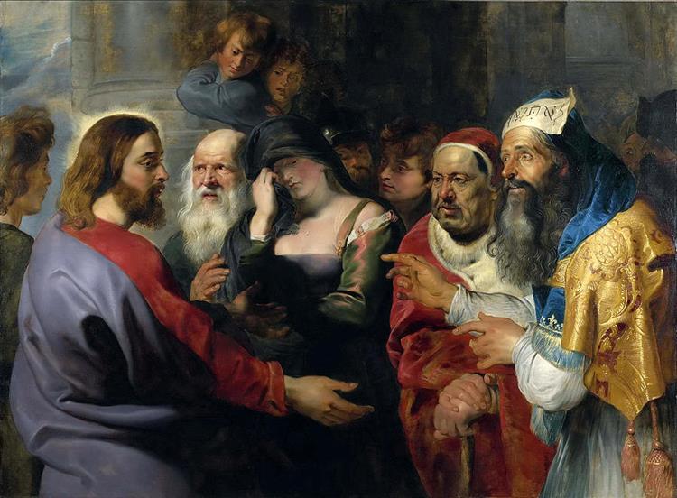 Christ and the Adulteress - Pierre Paul Rubens