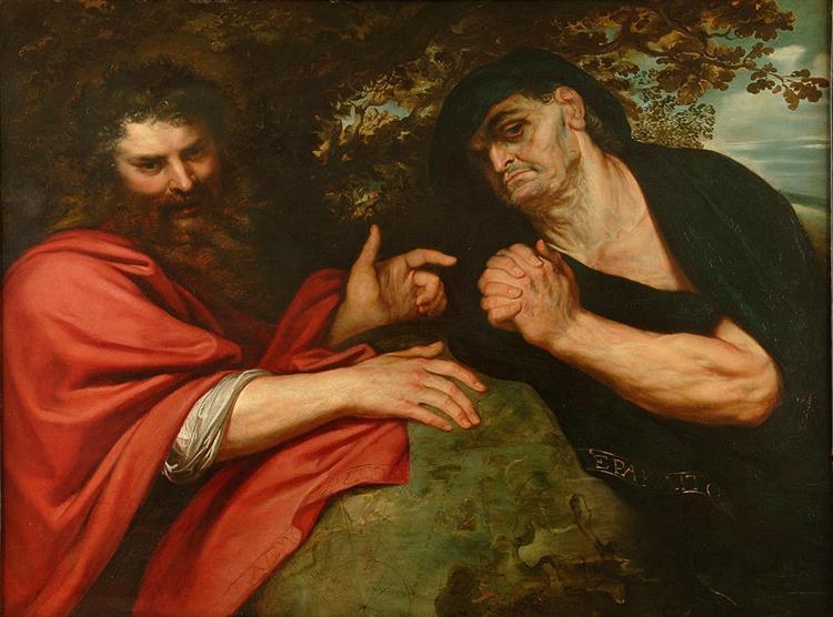 Democritus and Heraclitus - Питер Пауль Рубенс