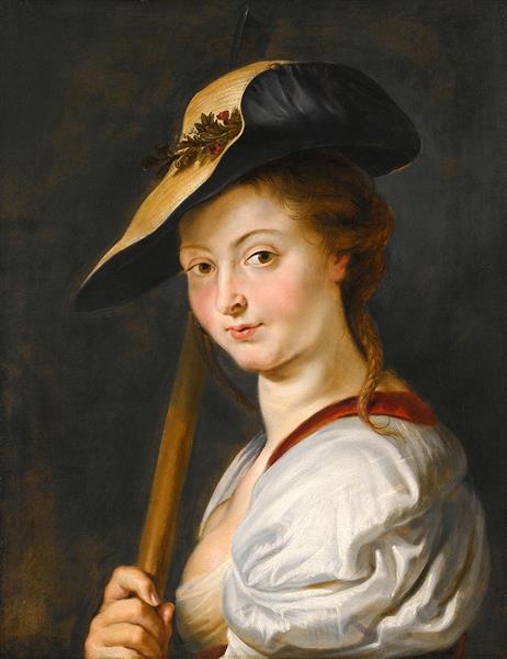 Portrait of a Lady Possibly Isabella Brant as a Shepherdess - Пітер Пауль Рубенс