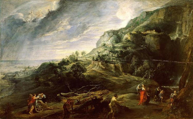 Ulysses and Nausicaa on the Island of the Phaeacians, c.1627 - Peter Paul Rubens