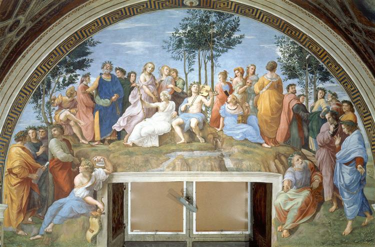The Parnassus, from the Stanza delle Segnatura, 1510 - 1511 - Raphael