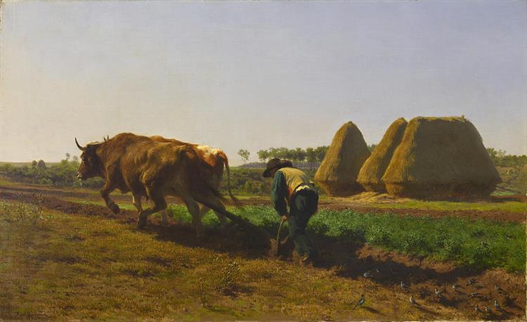 Ploughing Scene, 1854 - Роза Бонер
