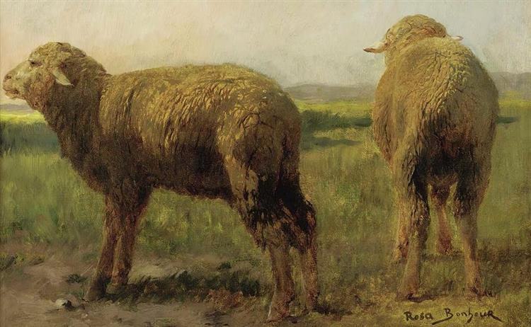 Sheep in a Meadow - Rosa Bonheur