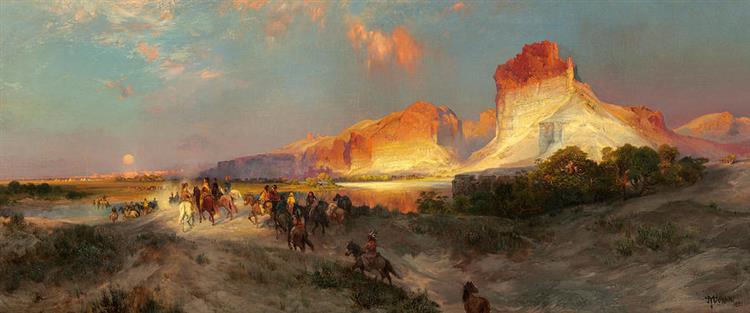 Green River Cliffs Wyoming - Томас Моран