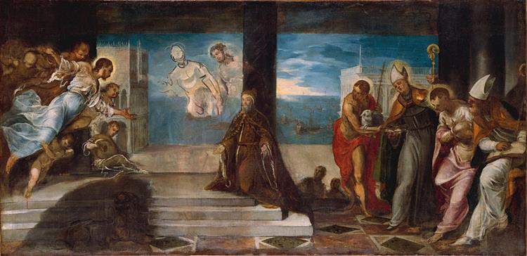 Doge Alvise Mocenigo Presented to the Redeemer - Jacopo Tintoretto