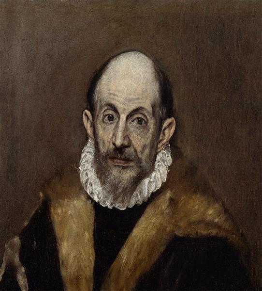 Portrait of an old man (presumed self-portrait of El Greco), c.1600 - El Greco
