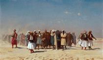 Recrutas Egípcios Atravessando o Deserto - Jean-Léon Gérôme