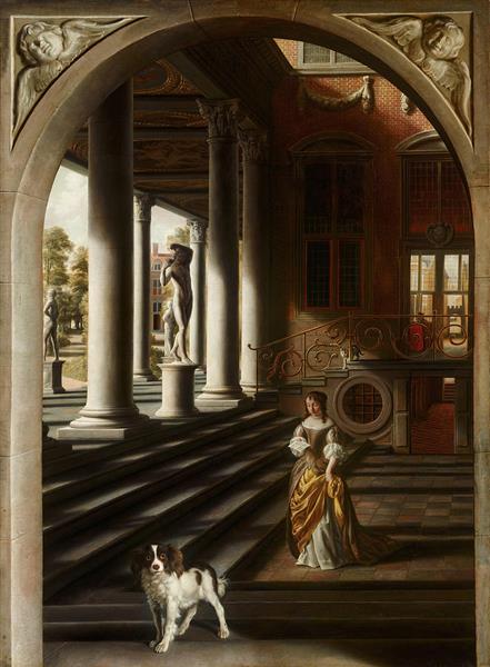 Perspective View with a Woman Reading a Letter, c.1670 - Samuel Dirksz van Hoogstraten