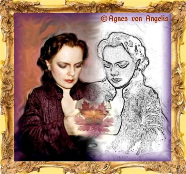 Self-portrait as Scarlett O'Hara in horizontal reflection, c.2008 - c.2009 - Agnes von Angelis