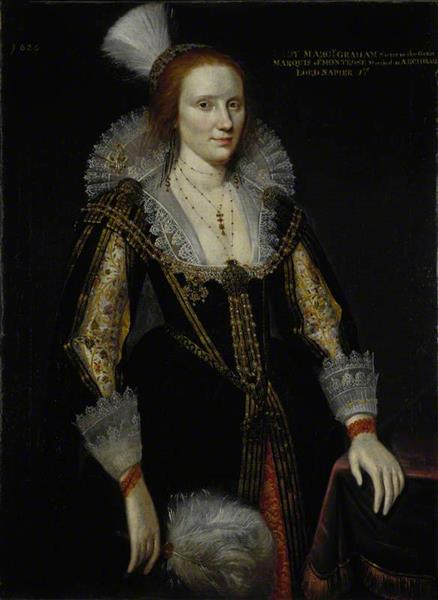 Margaret Graham (d.c.1626), Lady Napier, Sister of 1st Marquess of Montrose and Wife of 1st Lord Napier - Adam de Colone