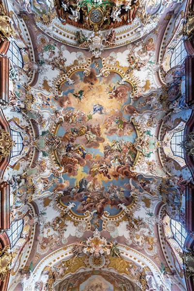 Frescos en el techo de la abadía de Wilhering - Bartolomeo Altomonte