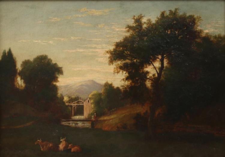 Landscape with Cattle - Benjamin Champney