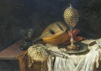 Still Life with Mandolin and Other Ornaments - Eduard Gebhardt