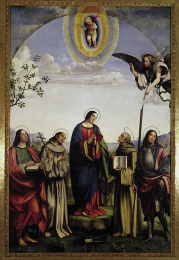 Verkuendigung an Maria mit Heiligen - Francesco Francia