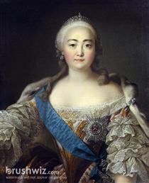Portrait Of Empress Elizabeth - Ivan Argunov