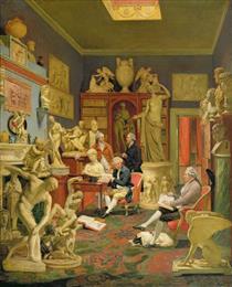 Charles Townley and Friends in His Library at 7 Park Street, Westminster - Johann Zoffany