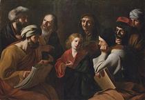 Christ among the Doctors - Bartolomeo Manfredi
