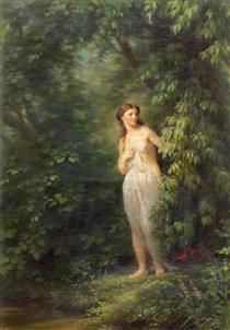 Nymph in the Forest - Fritz Zuber-Buhler
