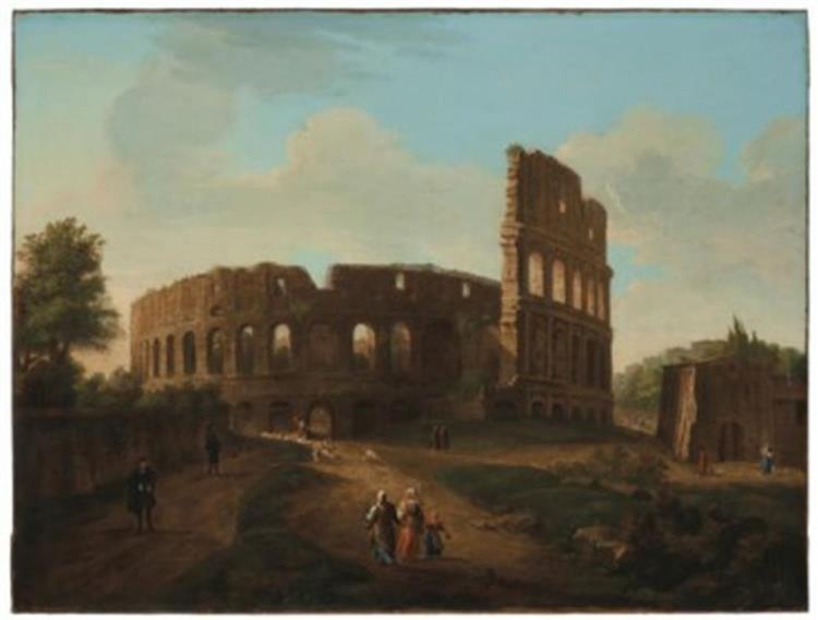 A View of the Colosseum, Rome, with the Esquiline Hill beyond - Gaspar van Wittel
