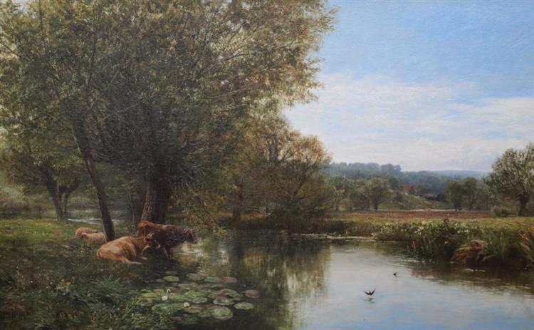 On the Thames at Streatley - George Vicat Cole