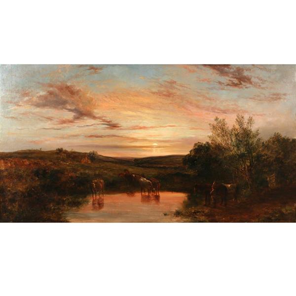 Landscape at sunset - George Vicat Cole