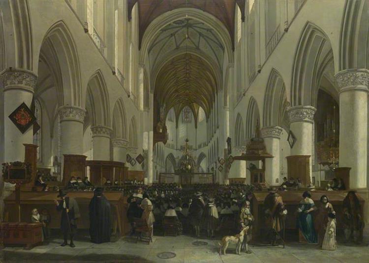 The Interior of the Grote Kerk, Haarlem - Gerrit Berckheyde