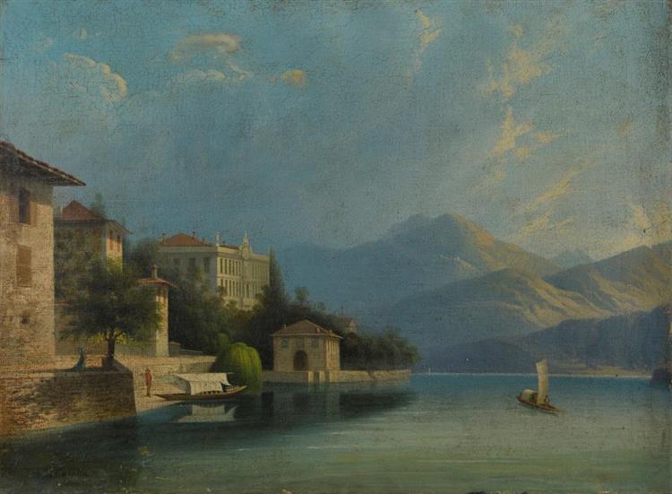 Paesaggio sul lago - Giuseppe Canella