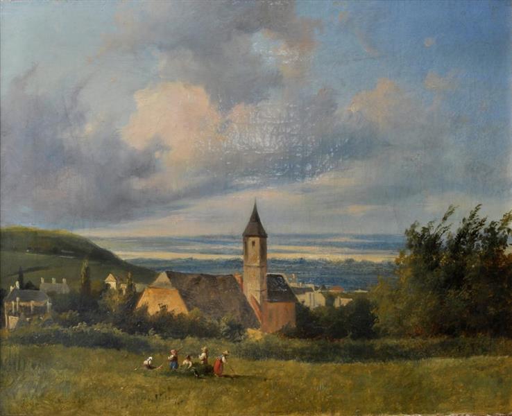 Landscape with church - Gustav Schonleber