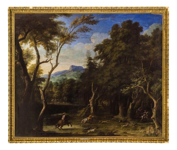 Paesaggio con scena di caccia - Jacques d'Arthois