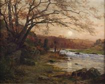 SUNSET ON THE RIVER - Louis Aston Knight