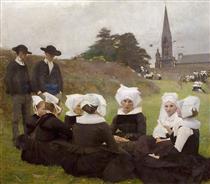 Breton Women at a Pardon - Pascal Dagnan-Bouveret
